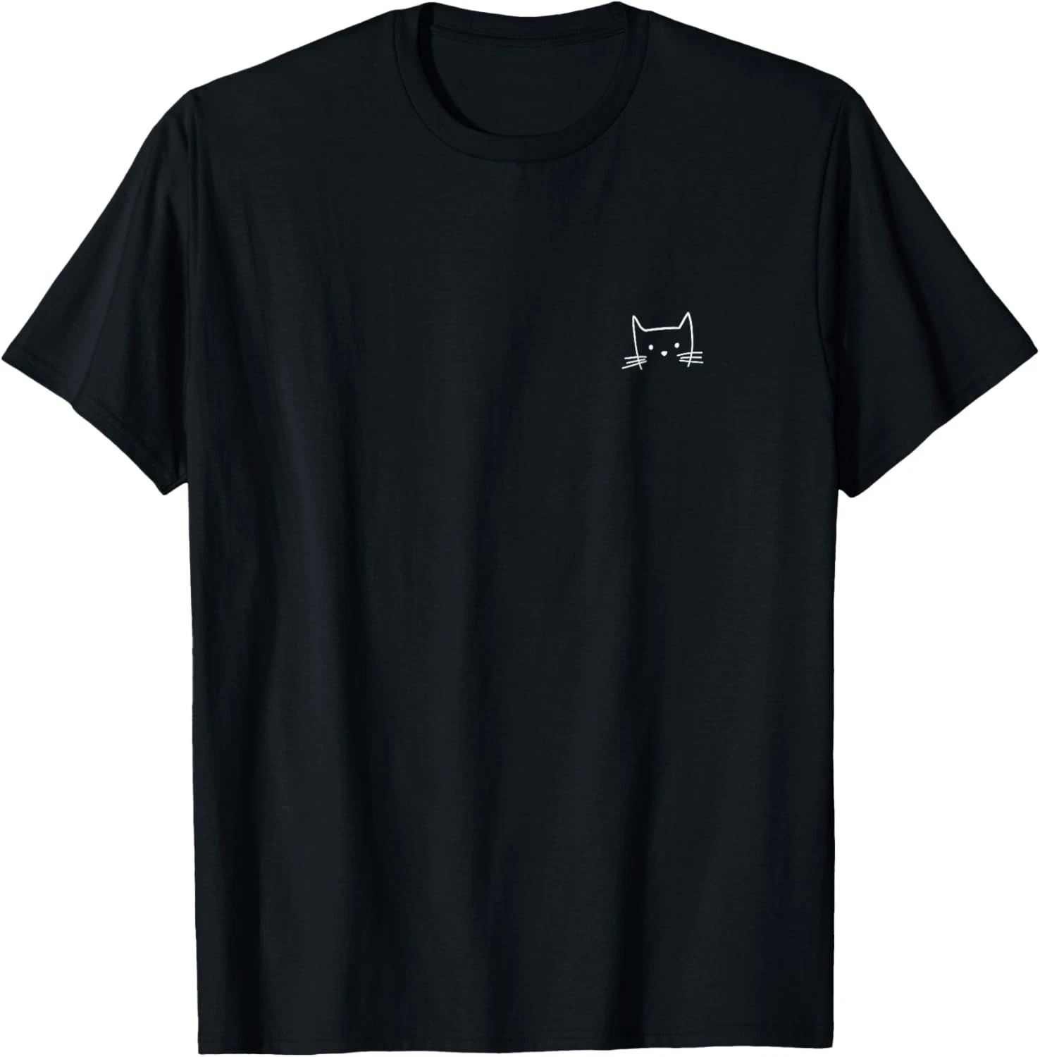Small Cat Face Cat Lover Funny Cat Minimalist Subtle Cat T-Shirt unisex T-Shirt