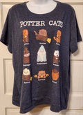Potter Cats Cute PawterKitten Gifts For Cat Lover Funny T-Shirt XL