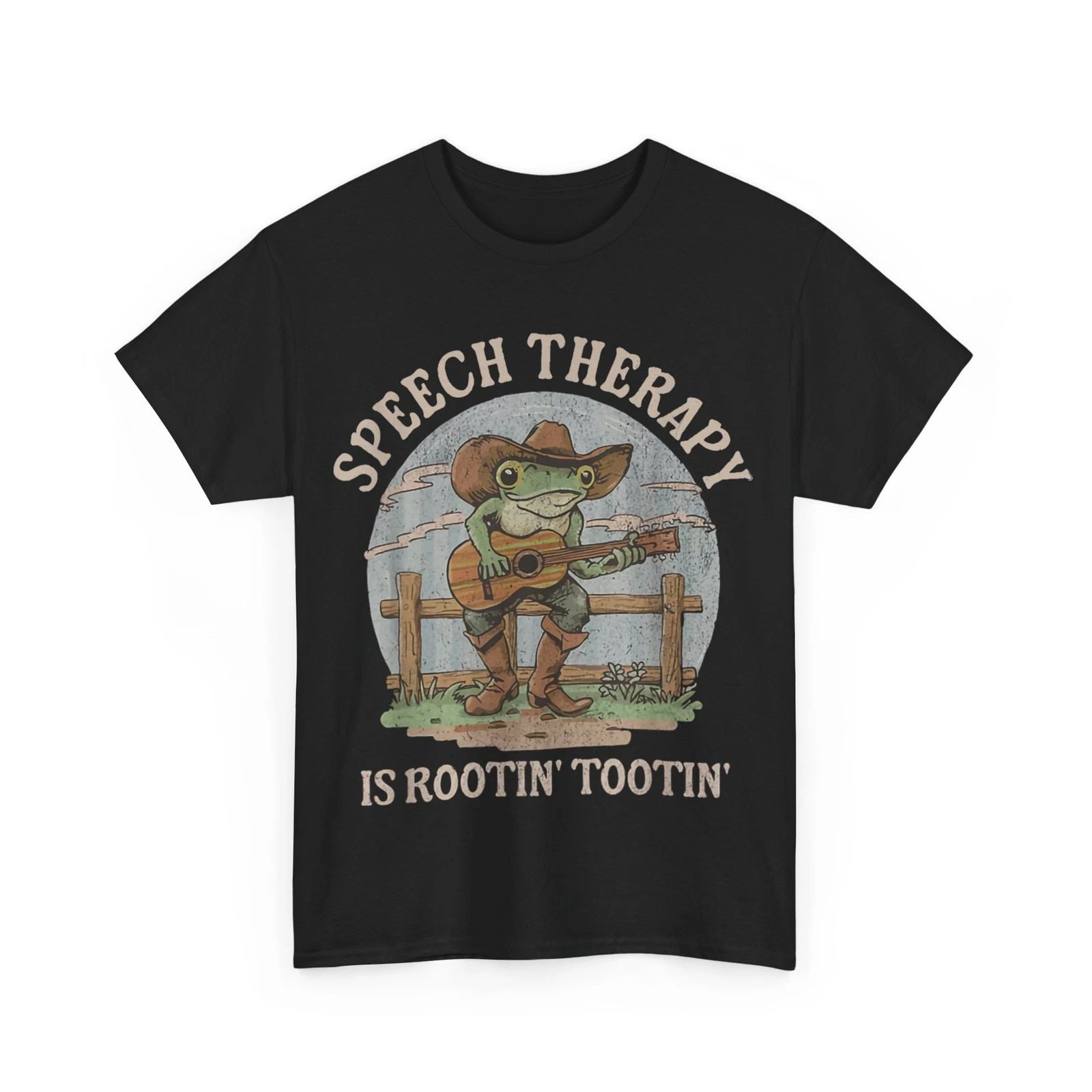 HOT Speech Therapy Is Rootin Tootin Cute Western Frog SLP T-Shirt