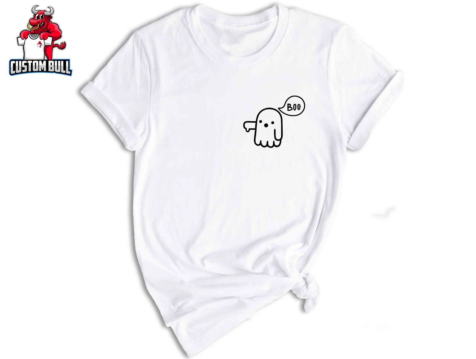 Boo Ghost Thumb Down Shirt, Cute Ghost T-Shirt, Boo Spooky Season Shirt