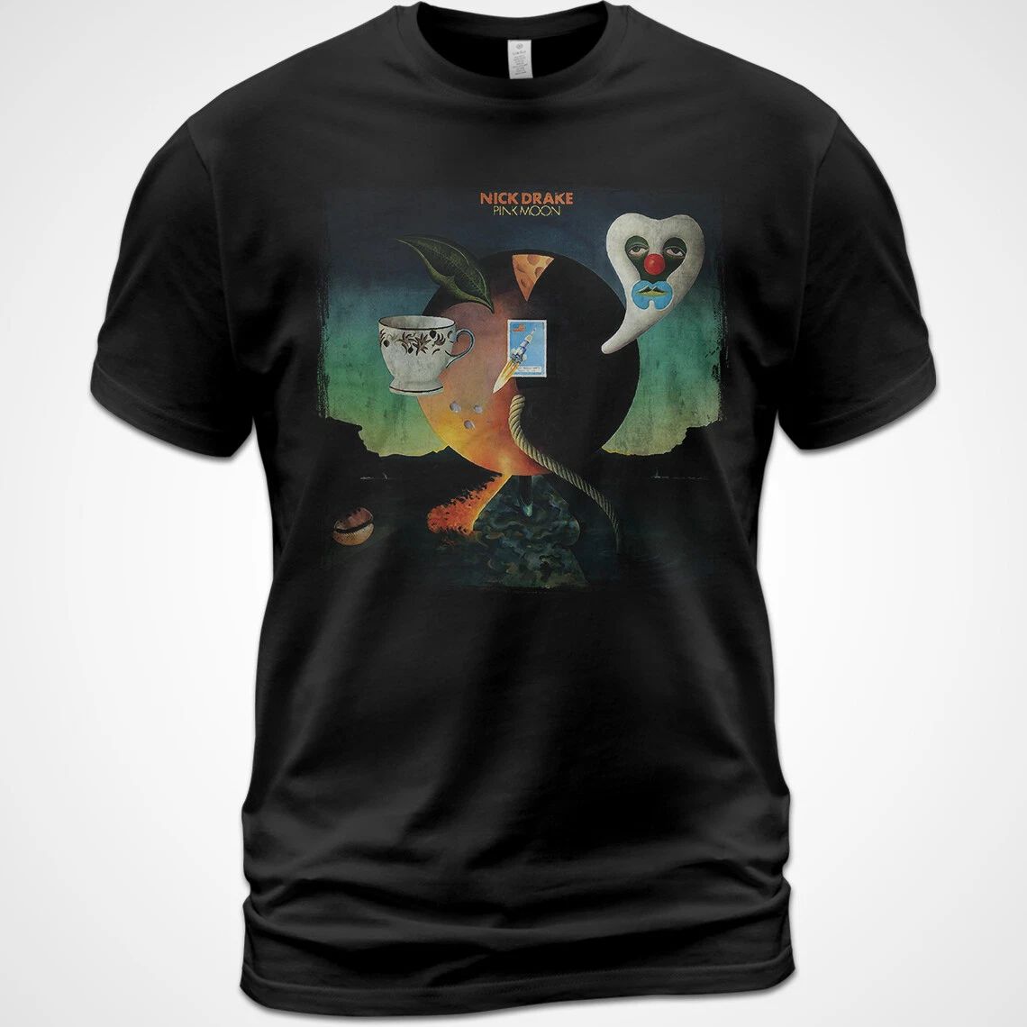 Cotton T-Shirt Nick Drake Pink Moon Album Tee Pink Moon Place to Be Road
