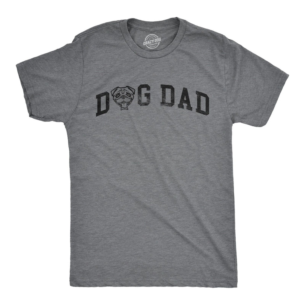 Mens Dog Dad Pug T Shirt Funny Cute Puppy Pet Pugs Lover Tee for Guys