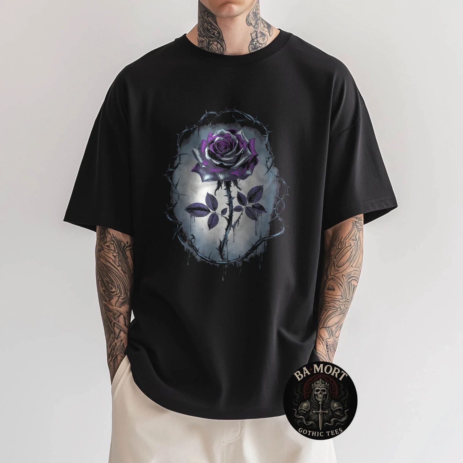 Rose Sad Goth Emo Aesthetic T-Shirt