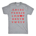 Mens Valentine Alphabet T Shirt Funny Cute Valentines Day Gift Lovers Tee for