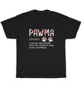 Pawma Noun Definition Floral Art Mama Grandma Dog Puppy Pet Lover T-Shirt Unisex
