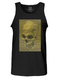 For Men's Printed Metallic Gold Foil Skull Halloween Skeleton Funny MMA Tank Top