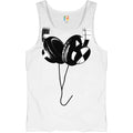 Hanging Headphones Tank Top Club Party Music Festival Funny DJ Gym Workout