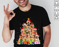 Hot Christmas Golden Retrievers Tree Xmas Gift Dog Lover Shirt 1C119