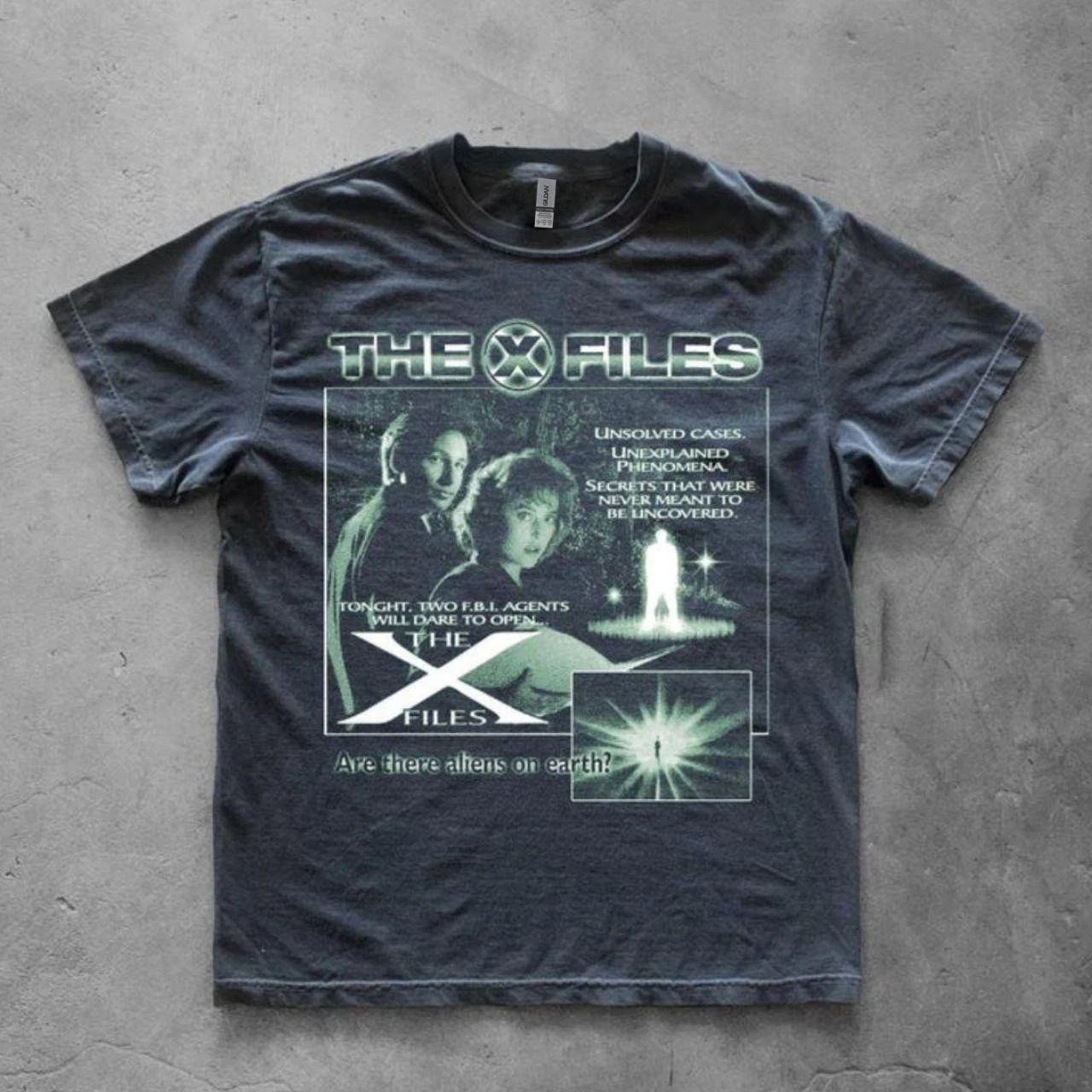 The X-Files Movie T-Shirt Vintage Sci-Fi UFO Unisex Tee S-5XL