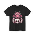 HOT Kawaii Pastel Goth Cute Creepy Cat Bat Skeleton T-Shirt