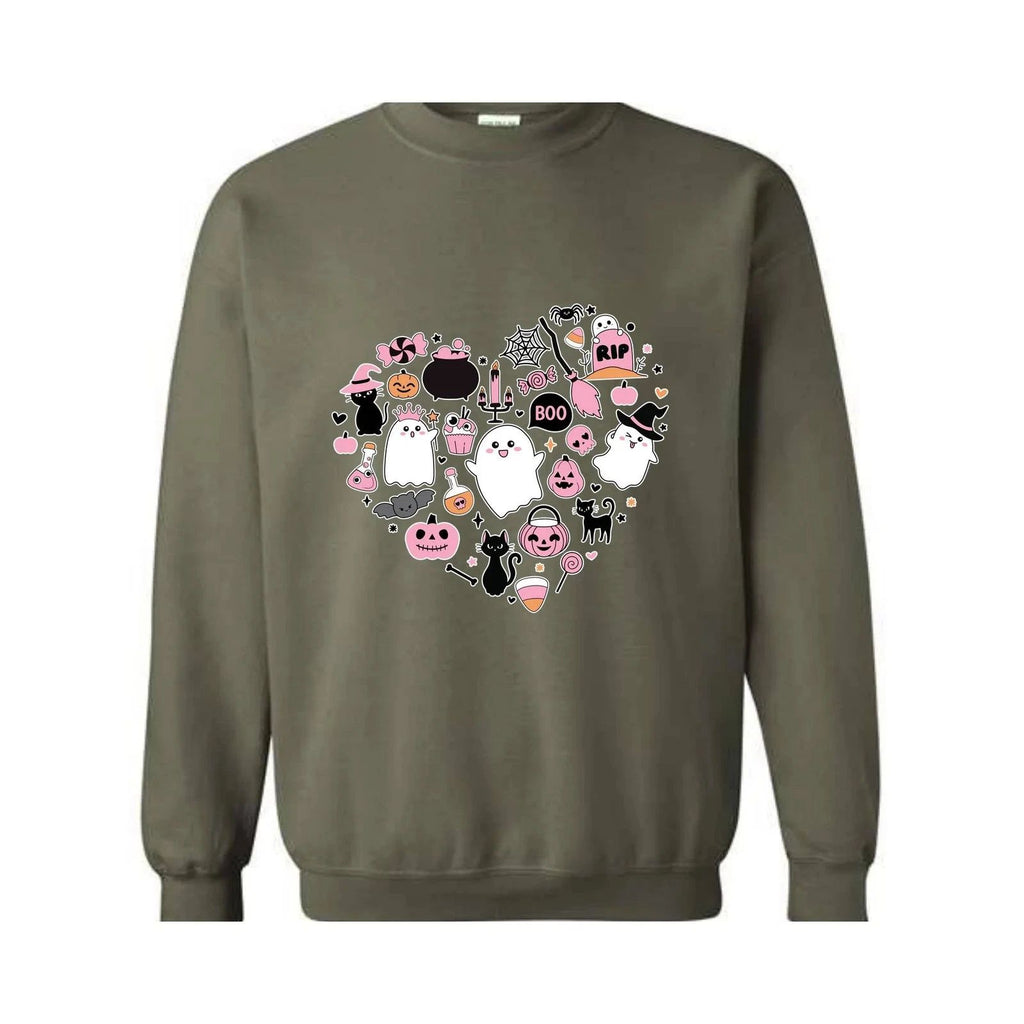 Cute Halloween Sweatshirt, Boo Shirt, Halloween Gift Sweater, Spooky Vibes Sweat