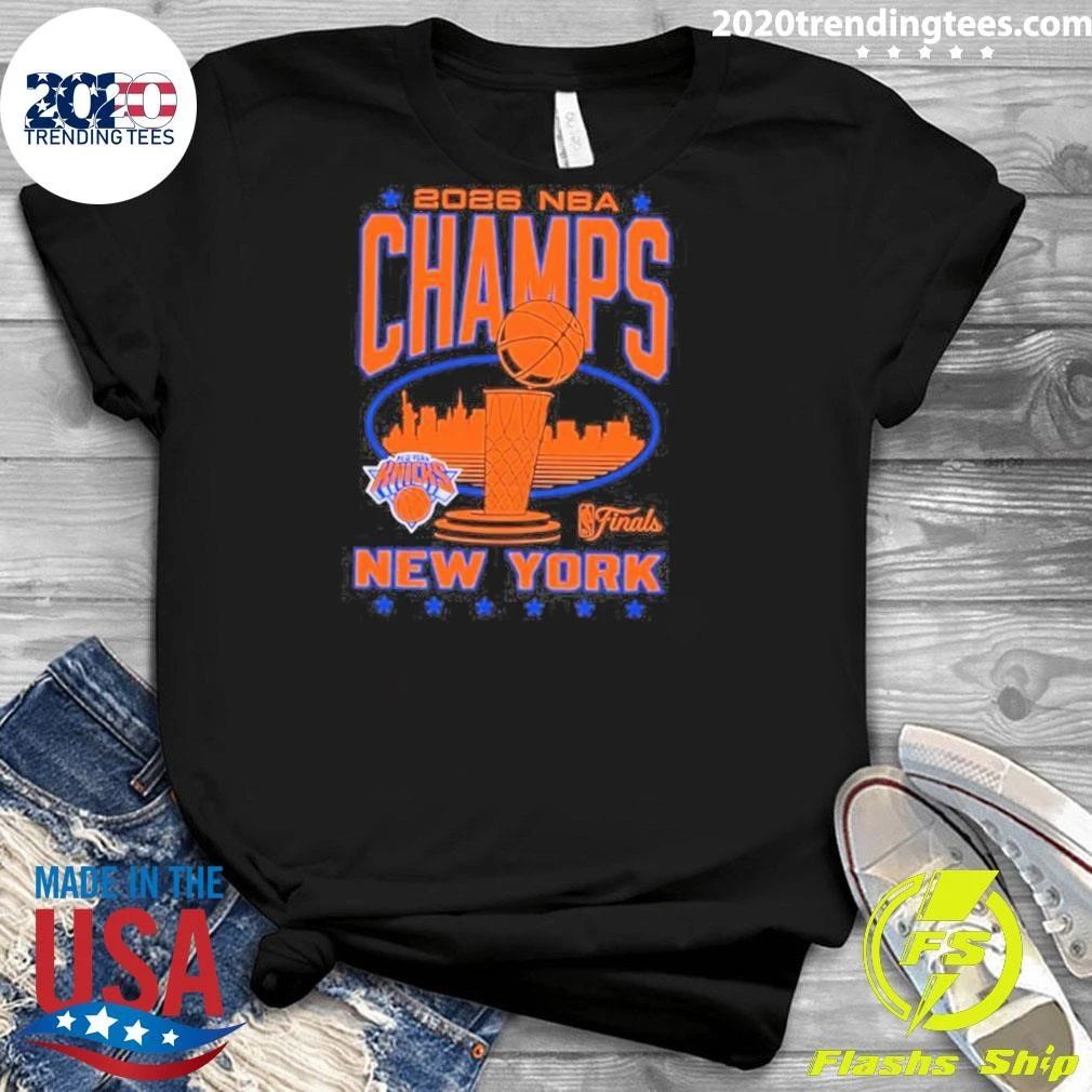 New York Knicks 2026 NBA Finals Champs Skyline Shirt