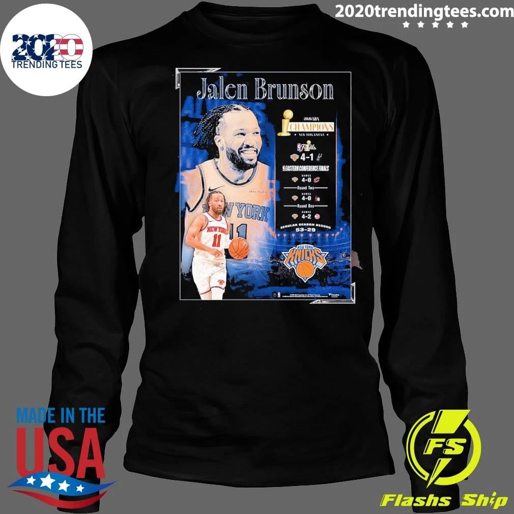 Jalen Brunson New York Knicks Fanatics Authentic 2026 NBA Finals Champions Framed Shirt