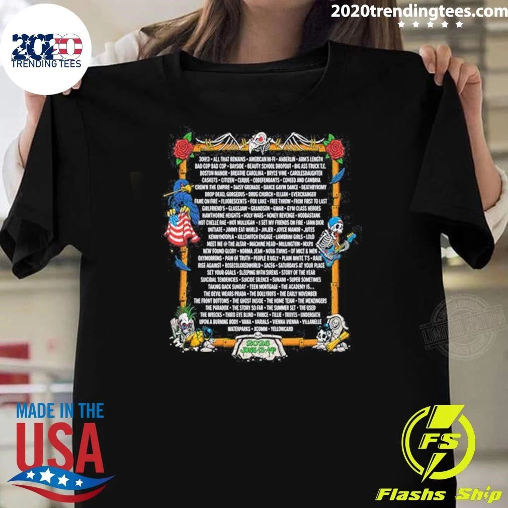Vans Warped Tour Washington D.C 2026 Lineup Tee Shirt