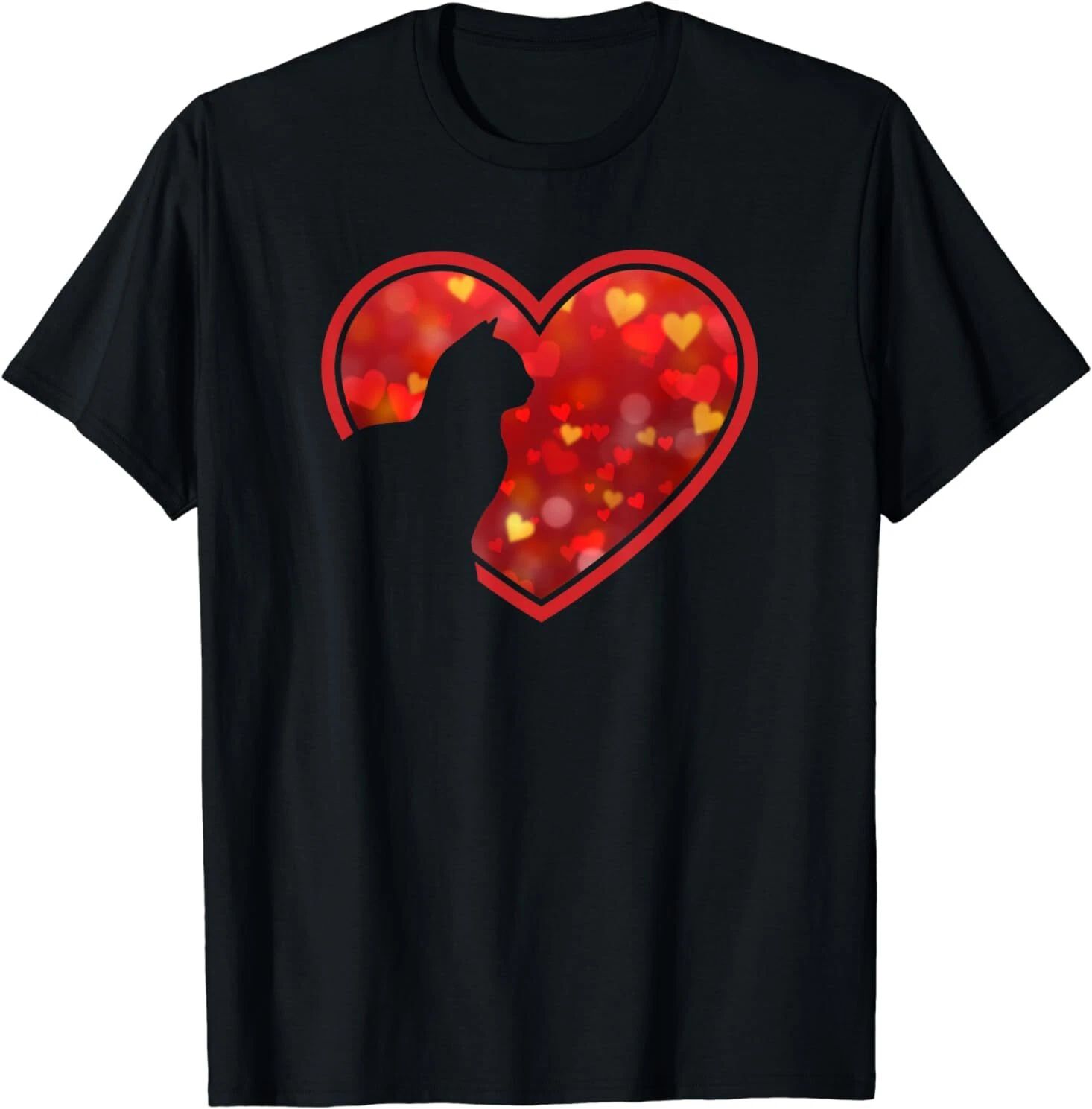 NEW LIMITED Cat Heart Cute Funny Gift for Cat Lovers Women Men Tee T-Shirt S-3XL