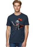 Silver-Knight Mens Graphic Tee, 100% Cotton, Casual Summer Wear