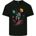 Cosmic Swing Fantasy Astronaut in Space Planets Mens Cotton T-Shirt Tee Top