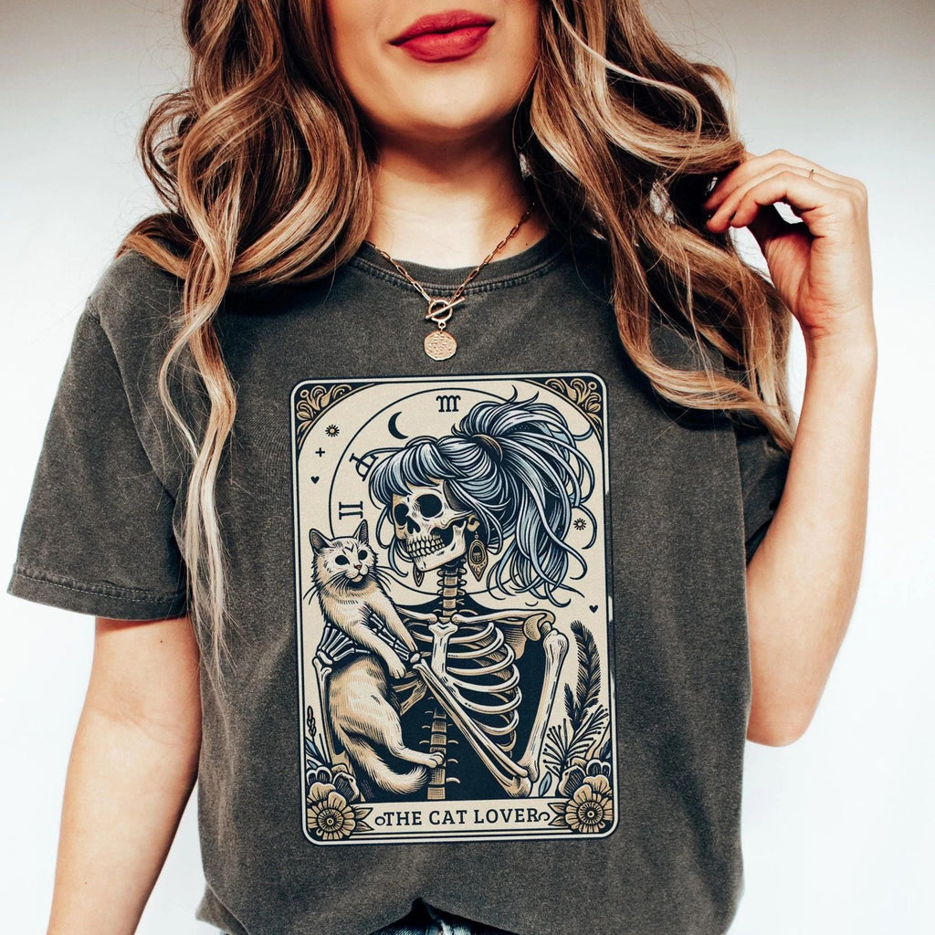 Cat Shirt  Cat Halloween Comfort Colors Halloween Gift  Funny Cat Lover T-shirt