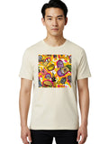 Kawaii-Characters Mens Graphic Tee, 100% Cotton, Casual Summer Wear