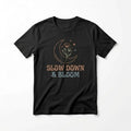 Slow Down & Bloom Shirt Aesthetic Celestial Moon Floral Tee Boho Graphic T-Shirt