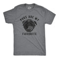 Mens Pugs Are My Favorite T Shirt Funny Pet Cute Puppy Lovers Tee for Guys
