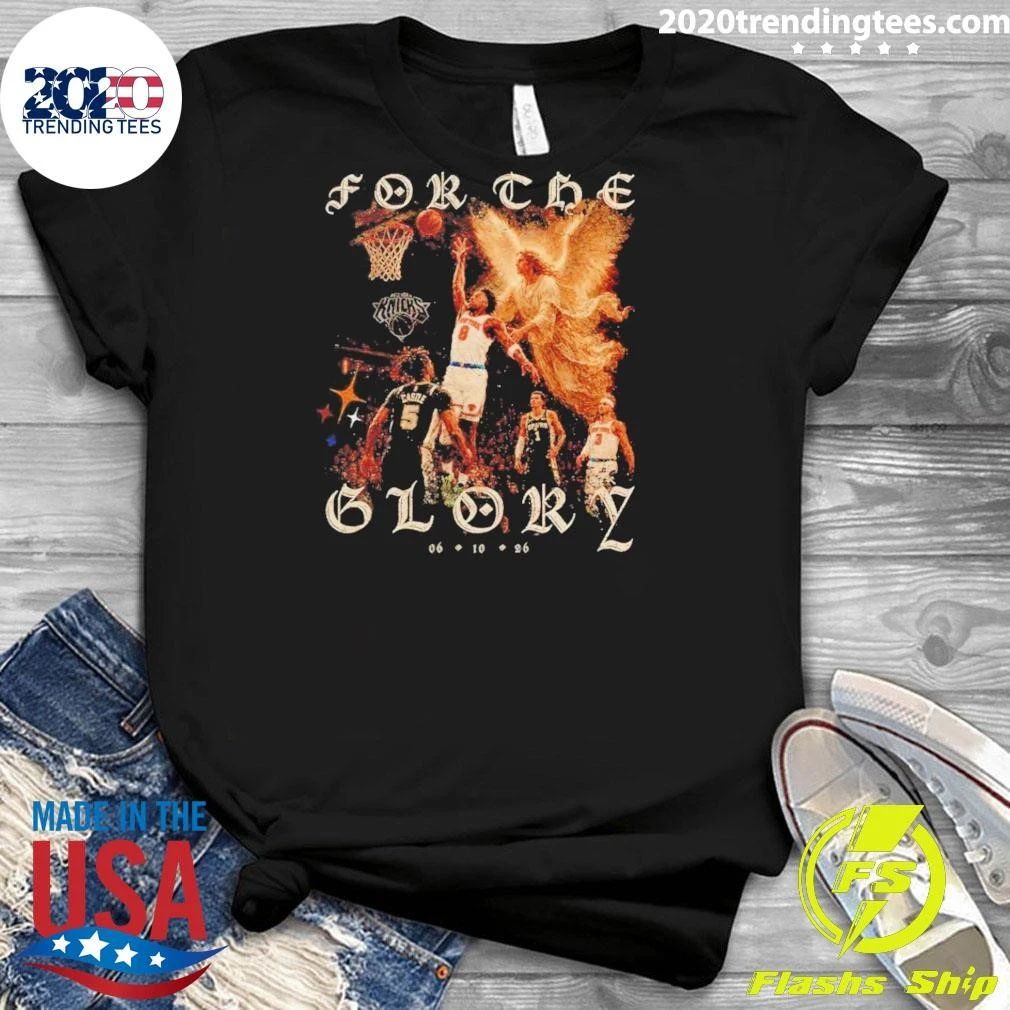 For The Glory OG Anunoby New York Knicks NBA World Champions 2026 Shirt