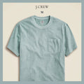 NWT - J. CREW Men's Vintage-Wash Cotton Pocket T-Shirt Alhambra Green Sz M - $39