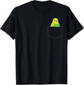 Cute Parakeet in Pocket Budgie Bird Graphic T-Shirt for Bird Lovers Gift
