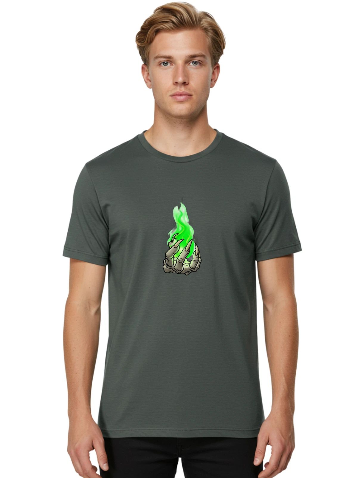 Burning-Claw Mens Graphic Tee, 100% Cotton, Casual Summer Wear
