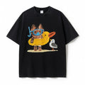 T-Shirt Cute Summer Cat Duck Cartoon Beach Graphic Tee Unisex Shirt