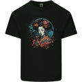 Geisha Girl With Flowers Fantasy Mens Cotton T-Shirt Tee Top