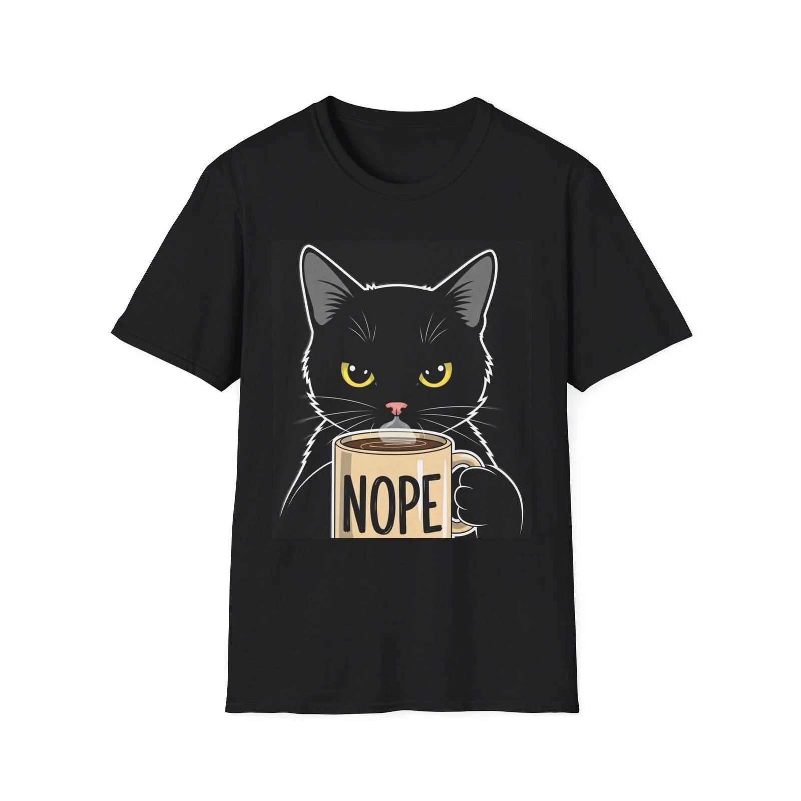 Cat Graphic Tee, NOPE T-Shirt, Unisex Cat Lover Shirt, Gift for Pet Owners