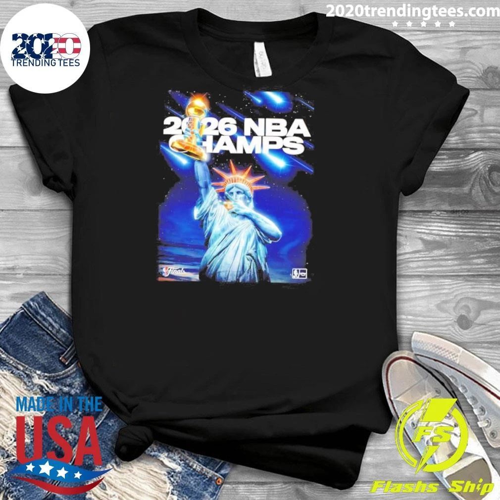New York Knicks 2026 NBA Champions Liberty Trophy Ring Shirt