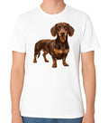 Dachshund Dog Illustration Unisex T-Shirt Sausage Dog Lover Tee