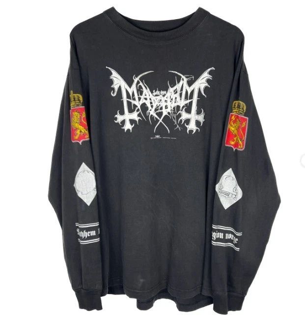 1994 MAYHEM DE MYSTERIIS DOM SATHANAS Vintage Long Sleeves Shirt Reprint