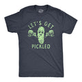 Mens Lets Get Pickled T Shirt Funny Beer Drinking Partying Pickle Lovers Tee for