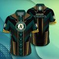 Oakland Athletics Geometric Chevron Hawaiian Shirt