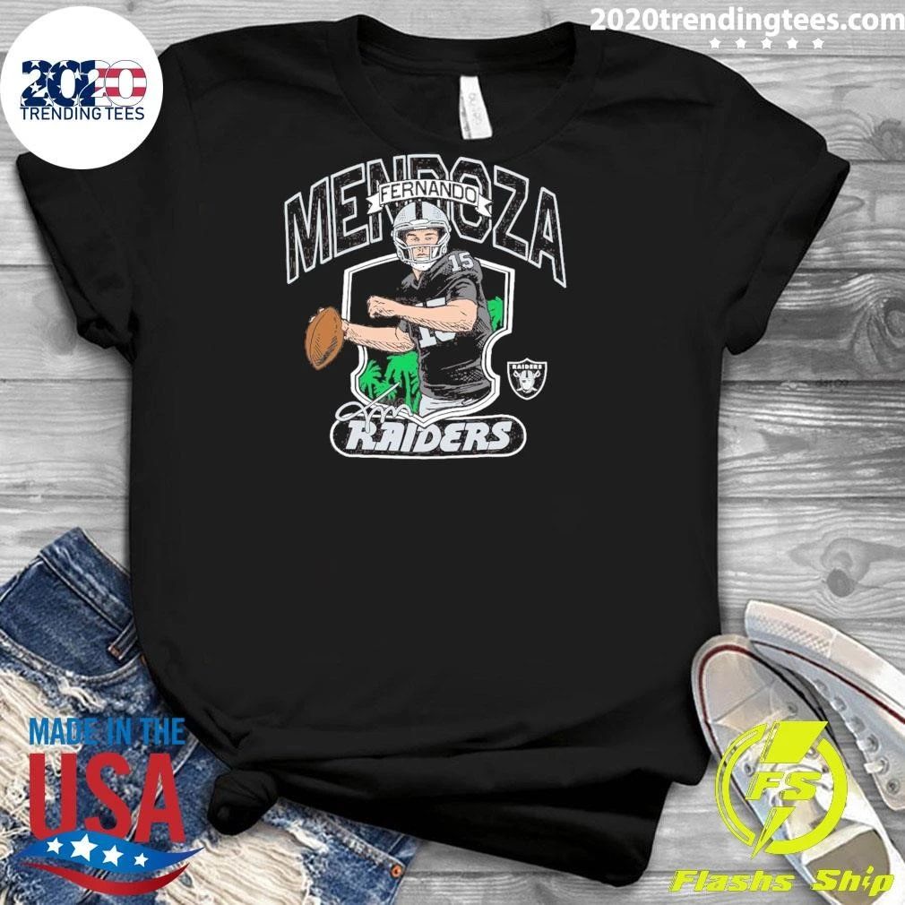 Las Vegas Raiders Fernando Mendoza Las Vegas Raiders Homage Caricature Player Tri-Blend Shirt