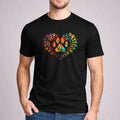 Dog Paw Heart Shirt Tie Dye Rainbow Dog Lover Gift Gildan Unisex Graphic Tee