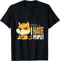 I Hate People Funny Sarcastic Dog Lover T-Shirt