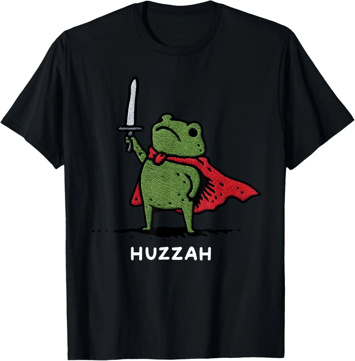Huzzah Frog Knight Funny Sword Meme Quote Unisex T-Shirt