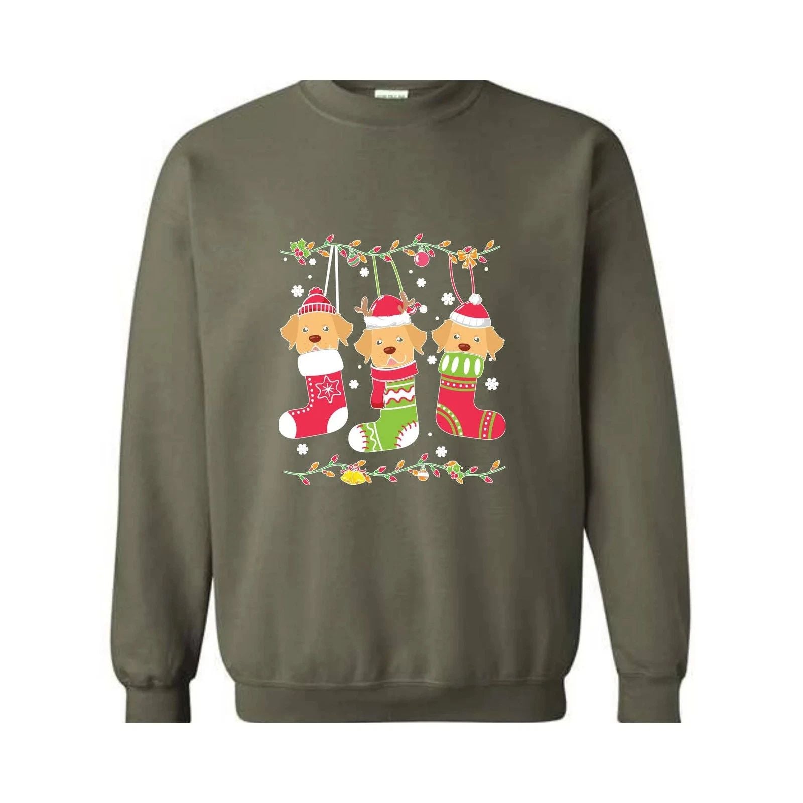 Christmas Golden Retriever Sweatshirt, Christmas Pajama, Dog Sweatshirt, Happy C