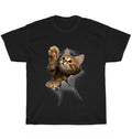 Lovely Cat Kitten Cracked Wall Cats Pet Animal Lover T-Shirt Unisex Tee Gift NEW