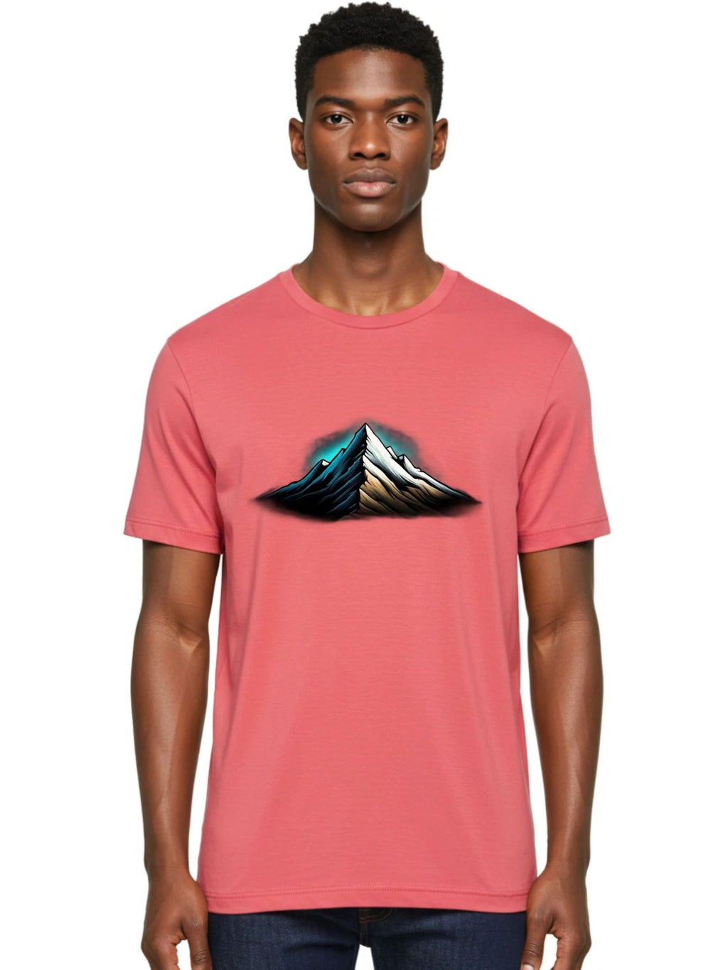 Mountain-Peak-14 Mens Graphic Tee, 100% Cotton, Casual Summer Wear