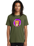 Kawaii-Bear-Icon Mens Graphic Tee, 100% Cotton, Casual Summer Wear