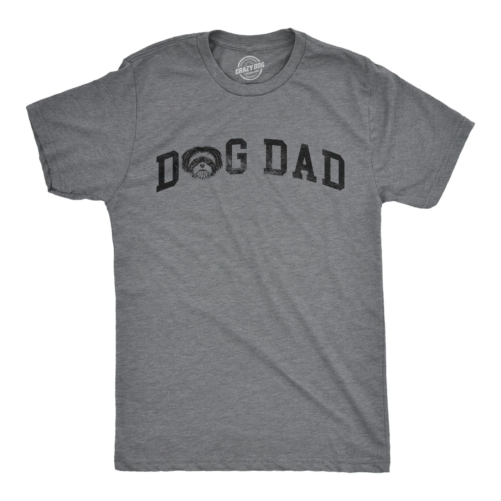 Mens Dog Dad Shih Tzu T Shirt Funny Cute Puppy Pet Shih Tzus Lover Tee for Guys