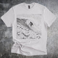 Aerial Landscape Black and White Graphic Tee Modern Abstract Art