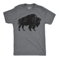 Mens Buffalo Silhouette T Shirt Cool Animal Tee with Standing Buffalo Print for