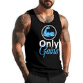Only Gains Funny Gym Fitness Workout Bodybuilding Lifting Tank Top