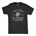 Mens Full Moon Dog Training and Boarding T Shirt Funny Halloween Werewolf Tee